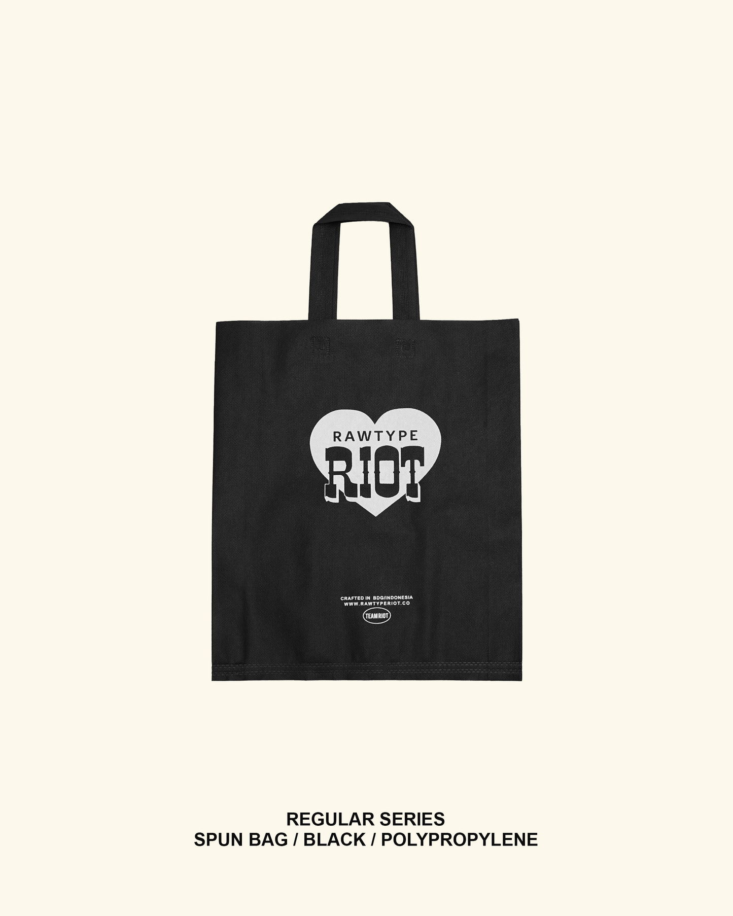 SHOPPING BAG SPUN RTR - BLACK