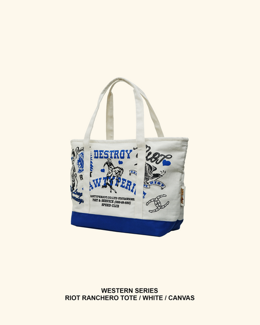 RAWTYPE RIOT Riot Ranchero Tote - White
