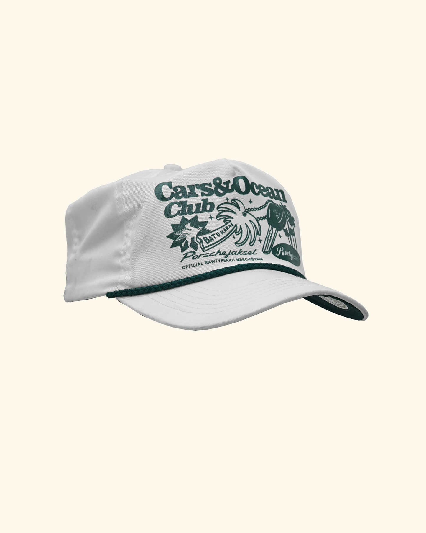 RAWTYPE RIOT Cars & Ocean Club Hat - White
