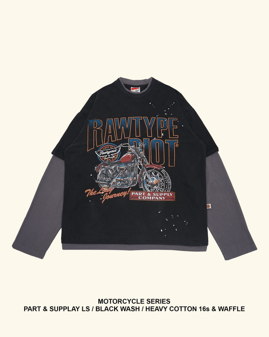 RAWTYPE RIOT Part & Supplay Long Sleeve - Black
