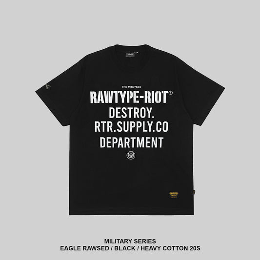 RAWTYPE RIOT Eagle Rawsed Tee - Black