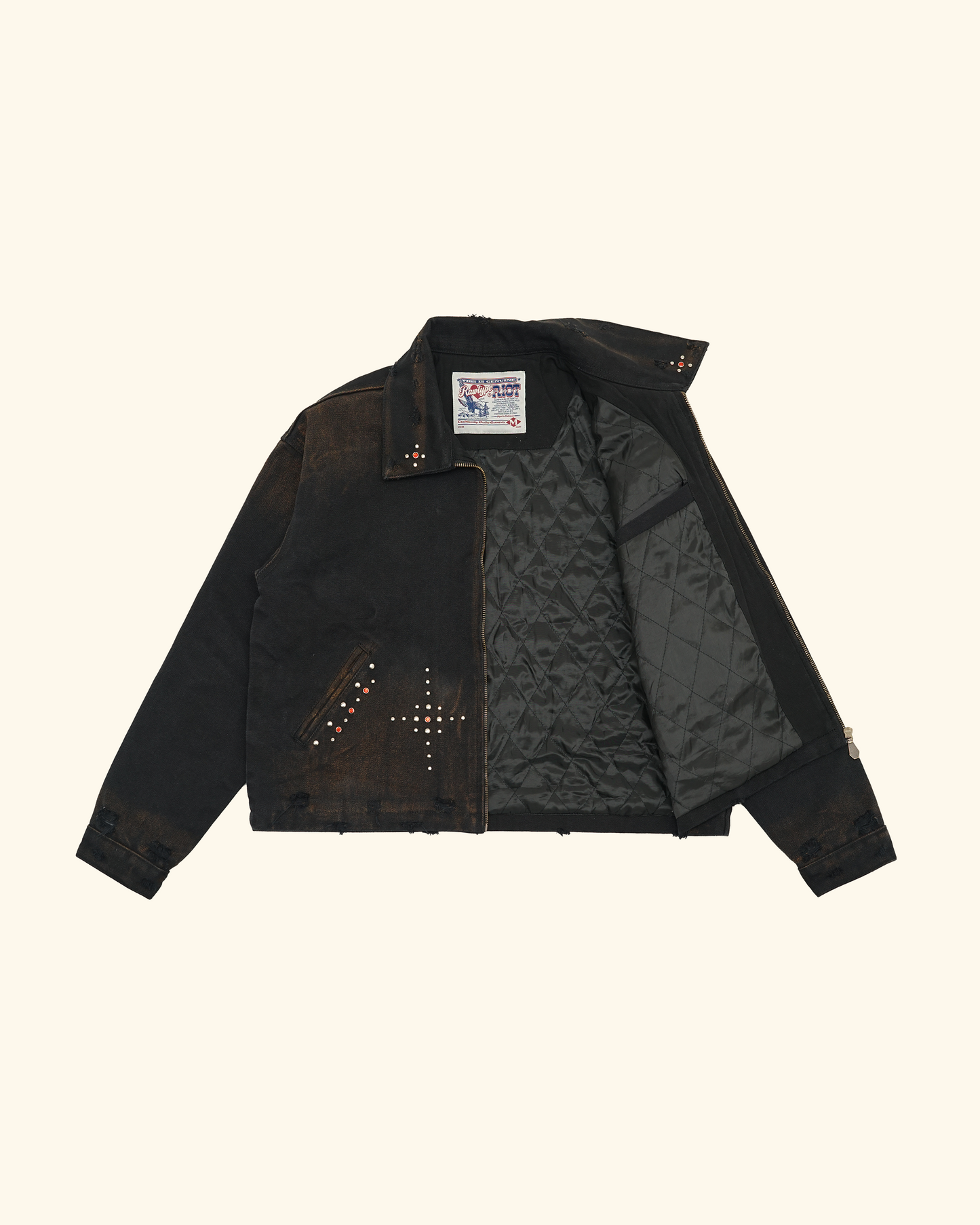 RAWTYPE RIOT Riot Distressed Work Jacket - Black