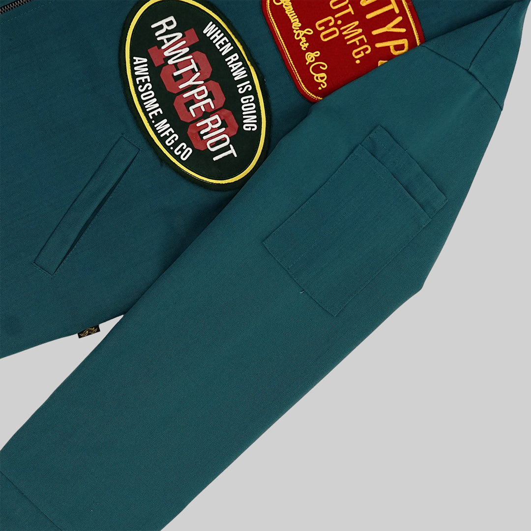 RAWTYPE RIOT BTR Patches Work Jacket - Green