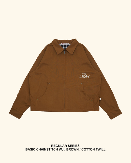 RAWTYPE RIOT Basic Chainstitch Work Jacket - Brown