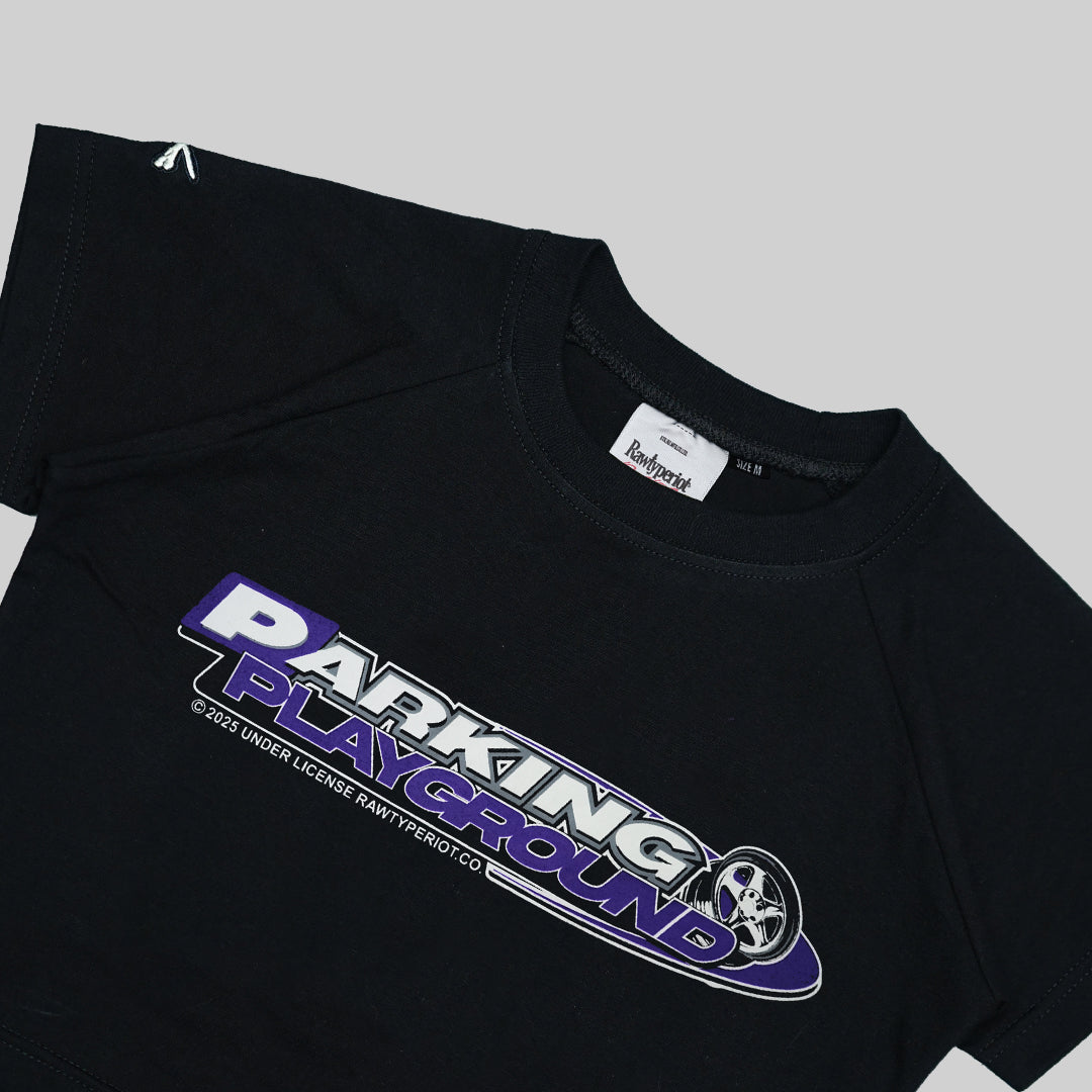 RAWTYPE RIOT Parking Playground Crop Tee - Black (Women)