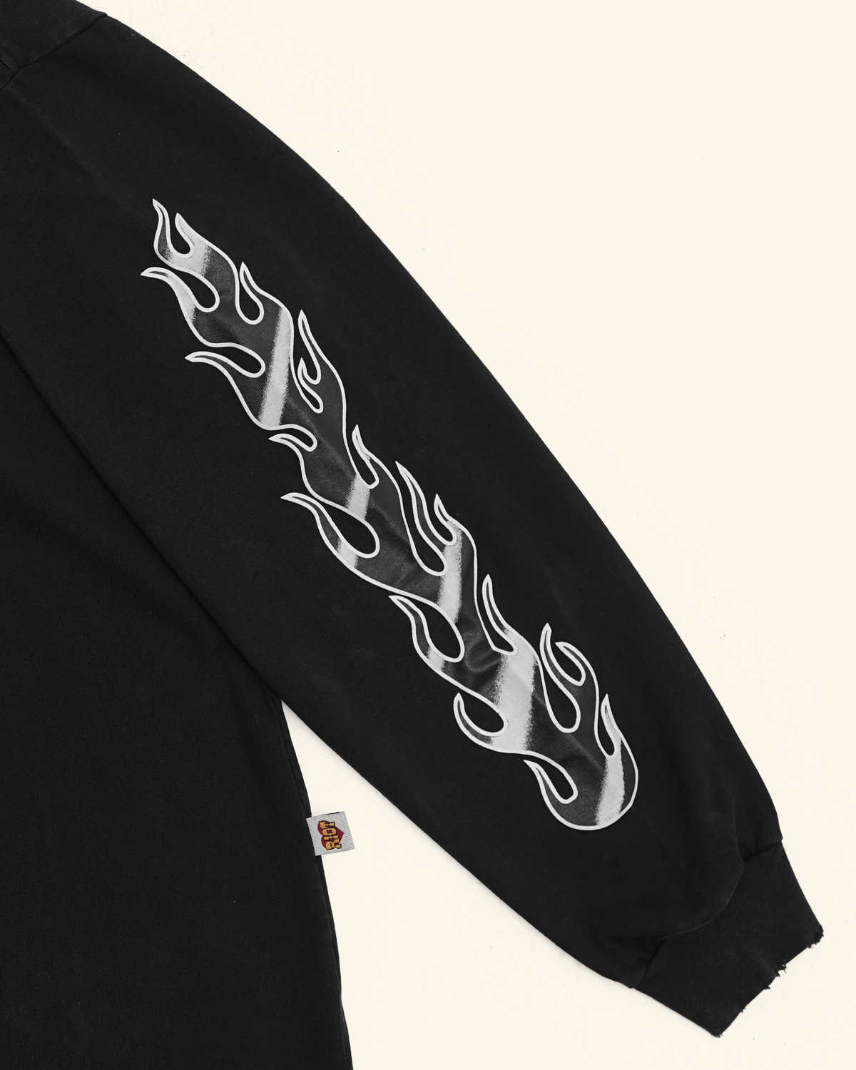 RAWTYPE RIOT Patriot Flames Long slevee - Blacl
