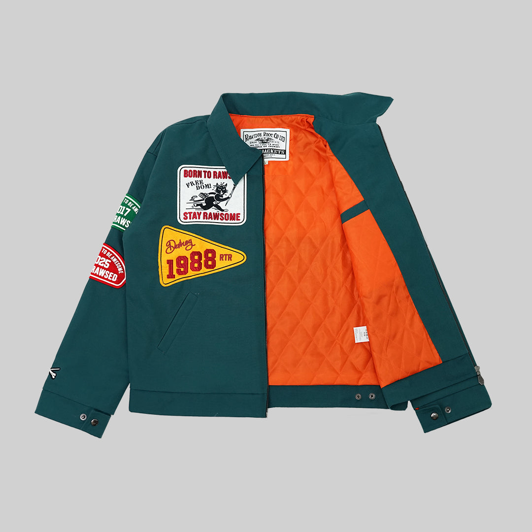 RAWTYPE RIOT BTR Patches Work Jacket - Green