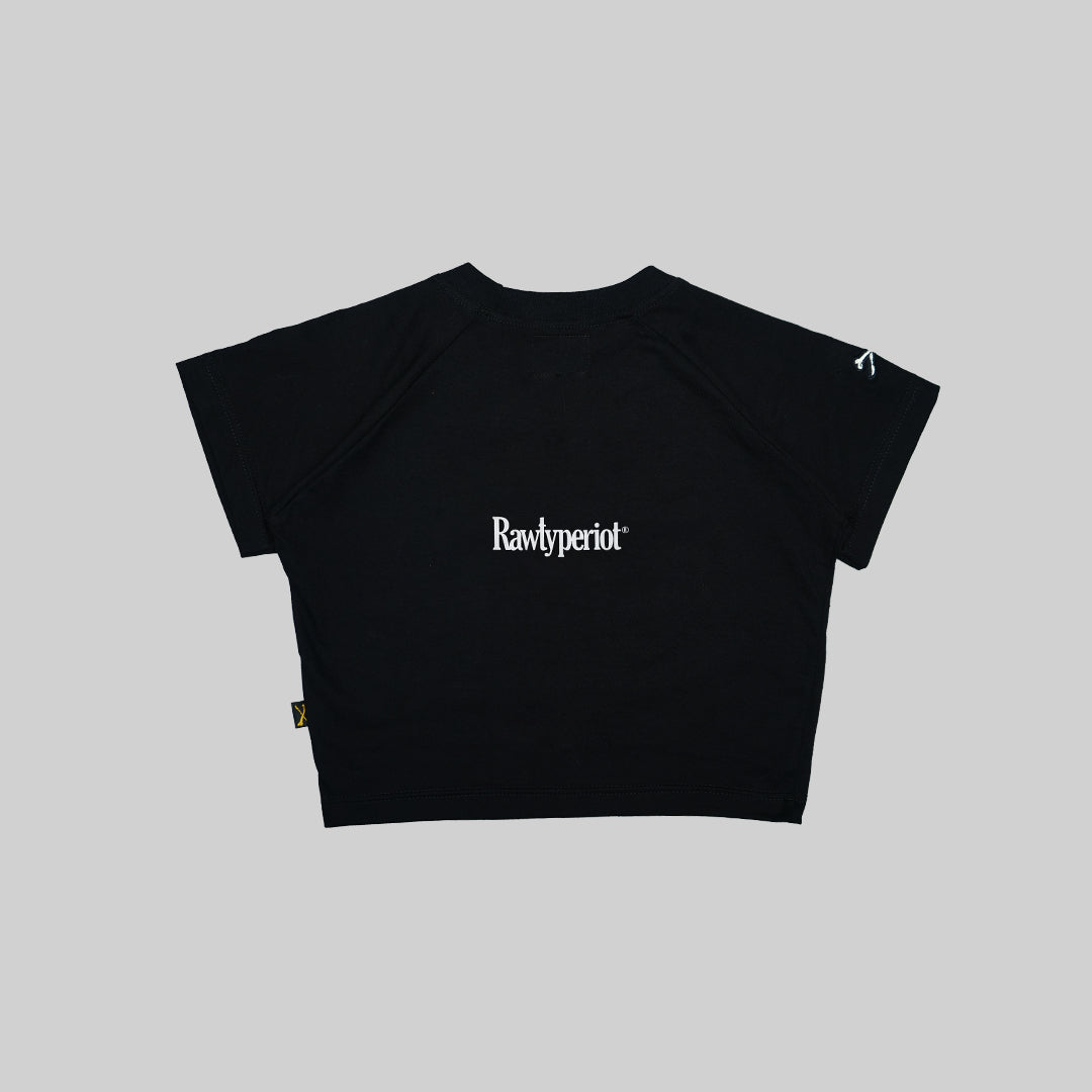 RAWTYPE RIOT Parking Playground Crop Tee - Black (Women)