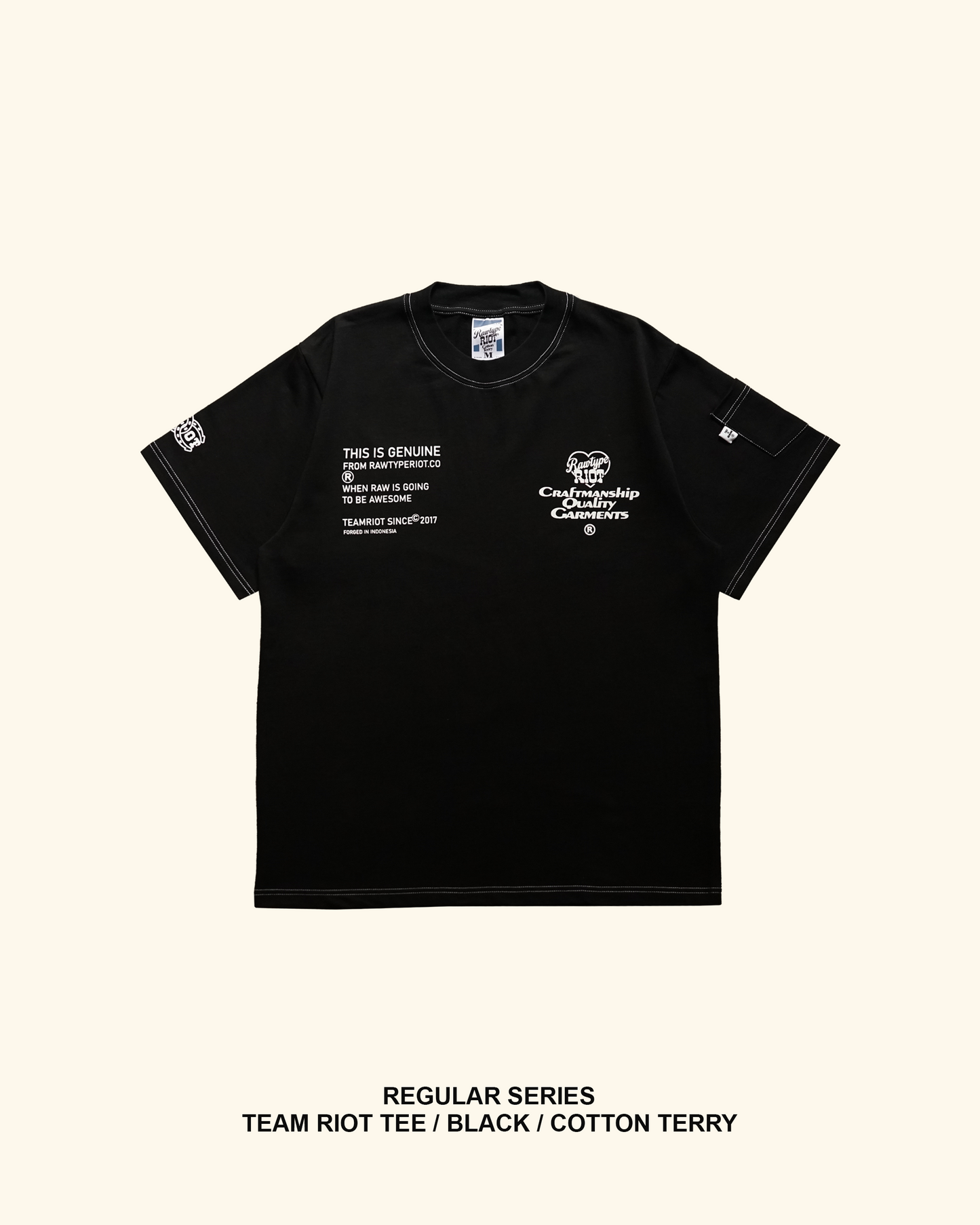 RAWTYPE RIOT Team Riot Tees - Black