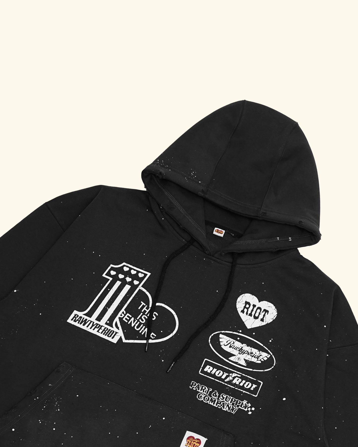 RAWTYPE RIOT Patriot Hoodie - Dark Grey