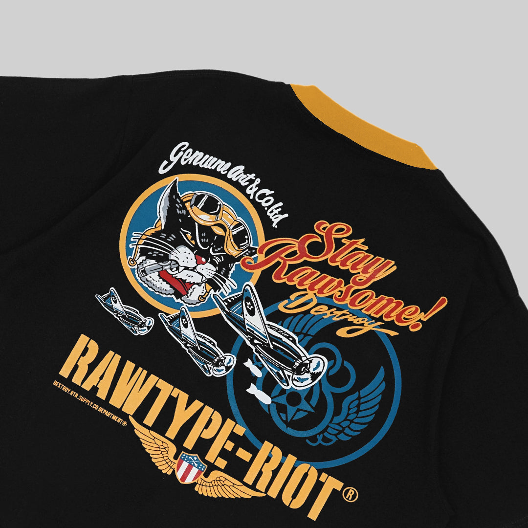 RAWTYPE RIOT Surplus Cat Tee - Black