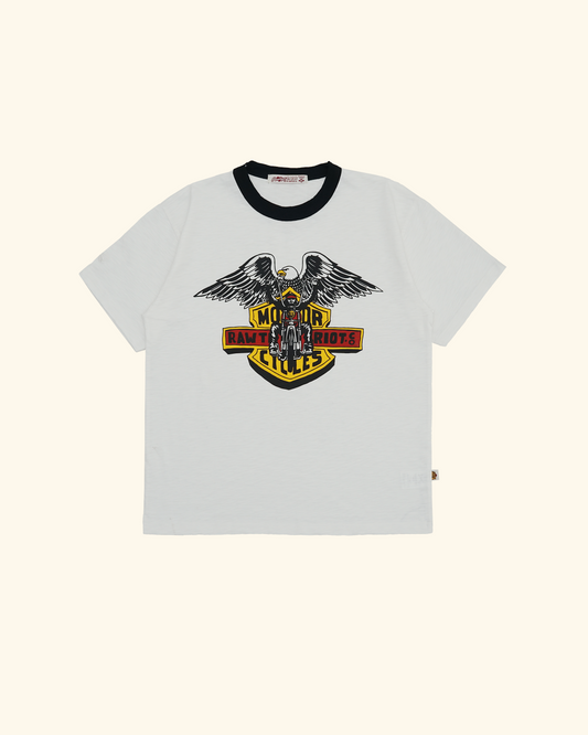 RAWTYPE RIOT Winged Eagle Tees - White