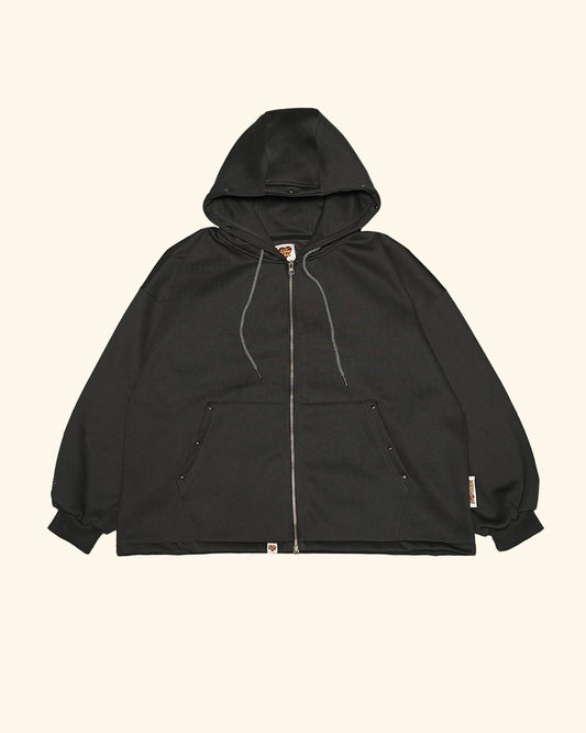 RAWTYPE RIOT Zipper Blank Hood - Dark Grey