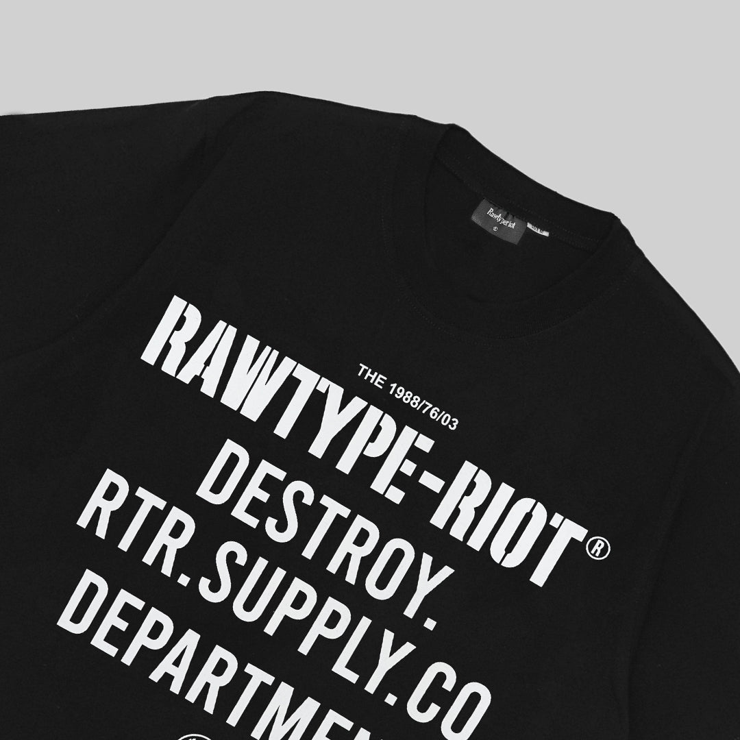 RAWTYPE RIOT Eagle Rawsed Tee - Black
