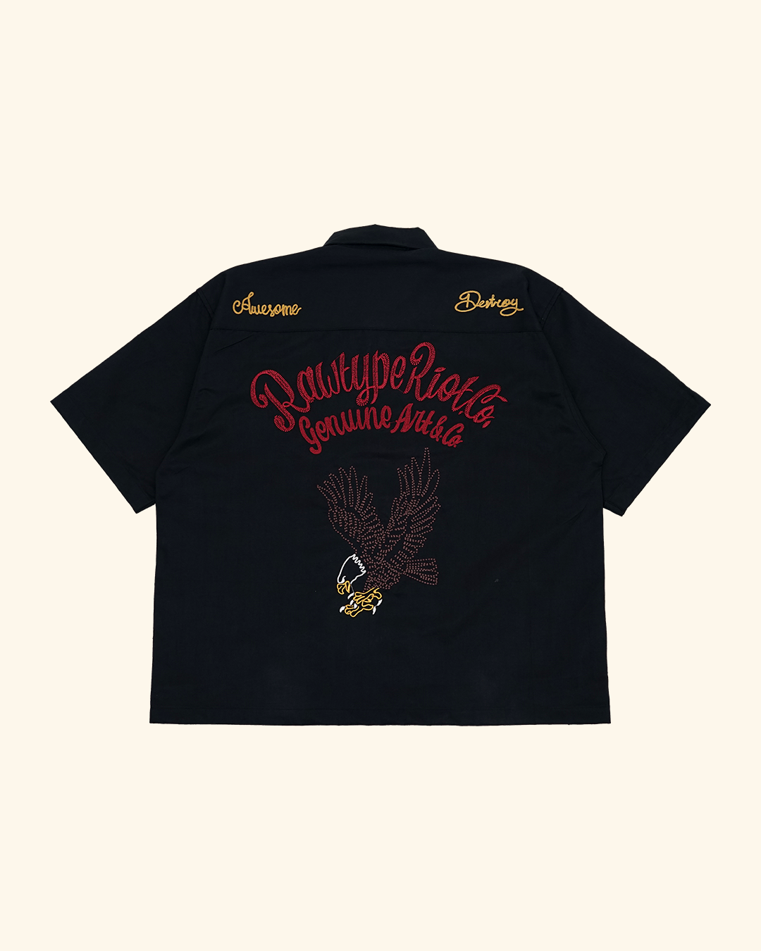 RAWTYPE RIOT Flying Eagle Work Shirt - Black