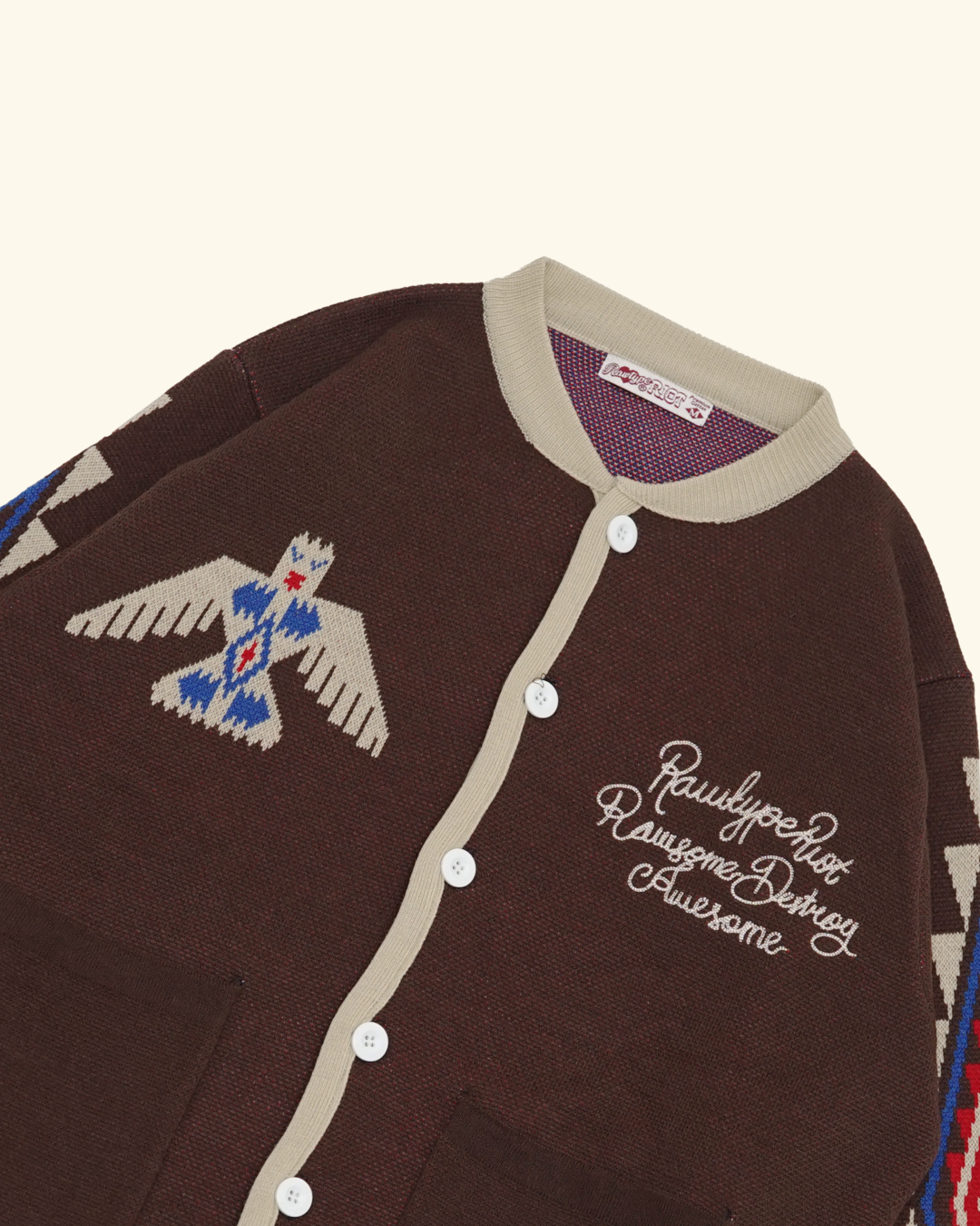 RAWTYPE RIOT Indian Navajo Knitwear - Brown