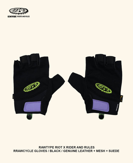 RRAWCYCLE GLOVES - BLACK