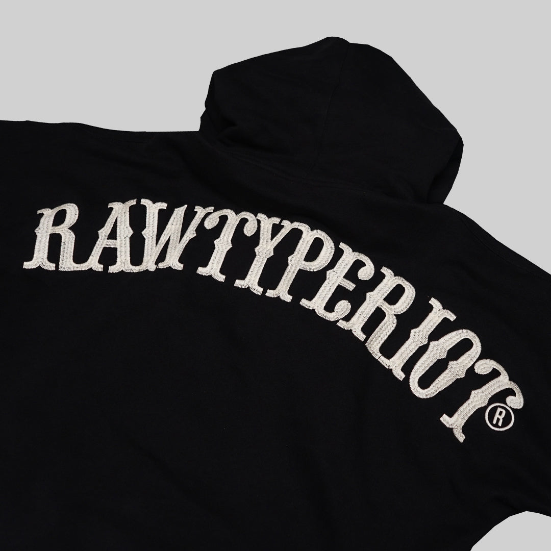 RAWTYPE BACK STITCH EMBRO - BLACK