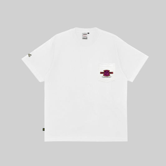 DESTROY CYCLES TEES POCKET - WHITE