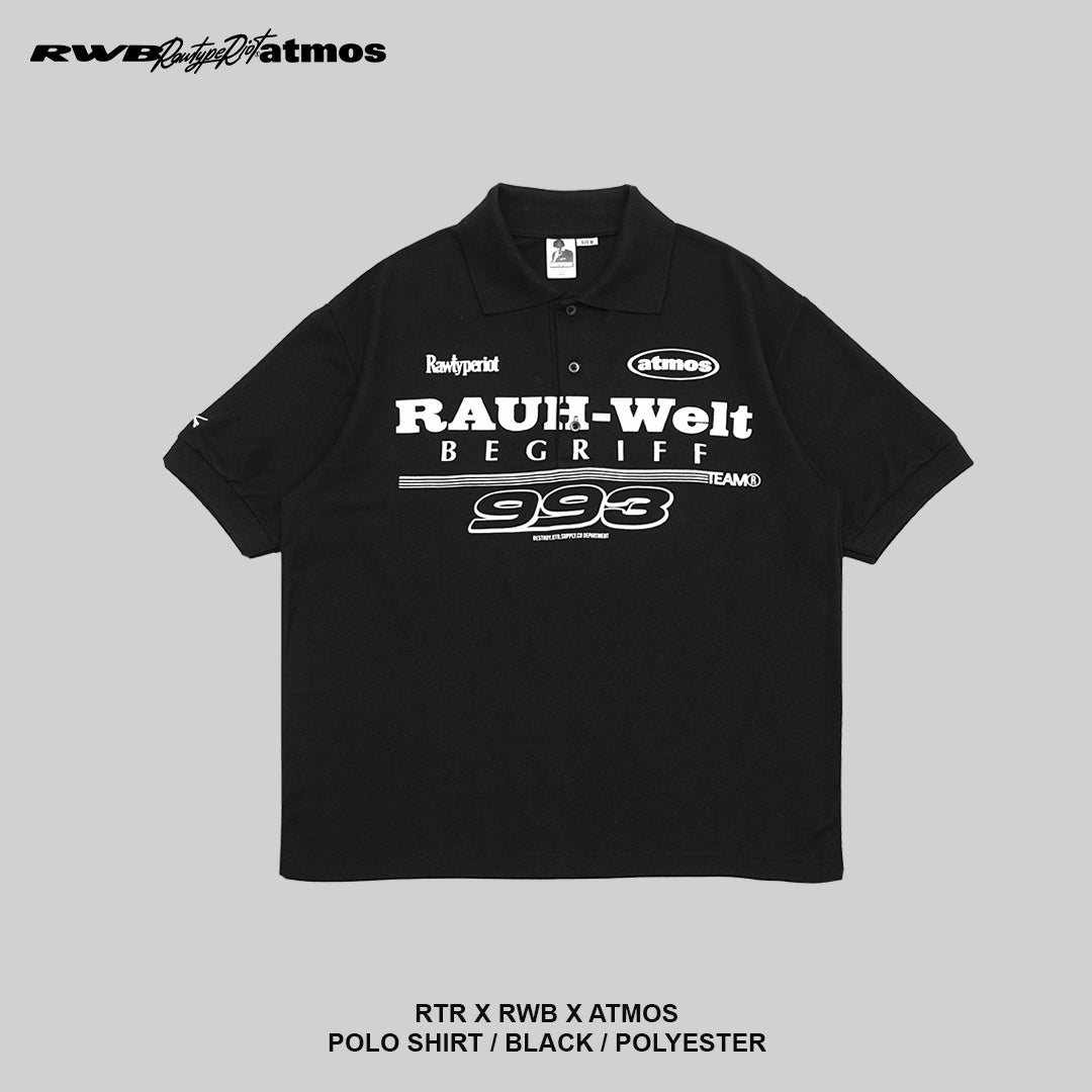ATMOS X RWB X RTR POLO SHIRT - BLACK