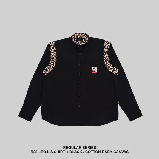 R88 LEO L.S SHIRT - BLACK