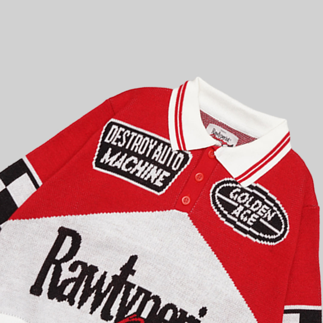 RTR RACING CROP KNIT-RED