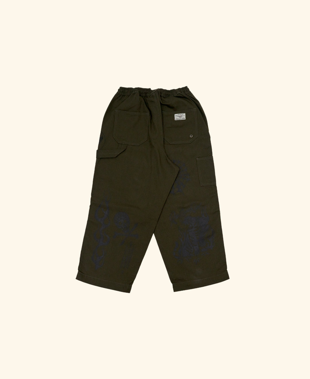 RAWTYPE RIOT Skull Double Knee Pants - Olive