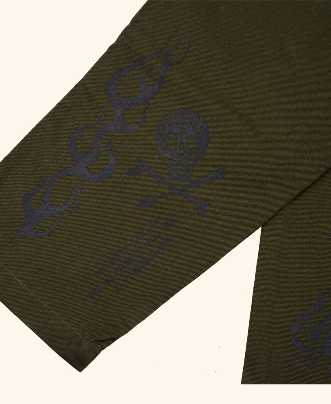 RAWTYPE RIOT Skull Double Knee Pants - Olive