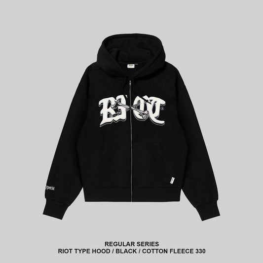 RIOT TYPE HOOD - BLACK