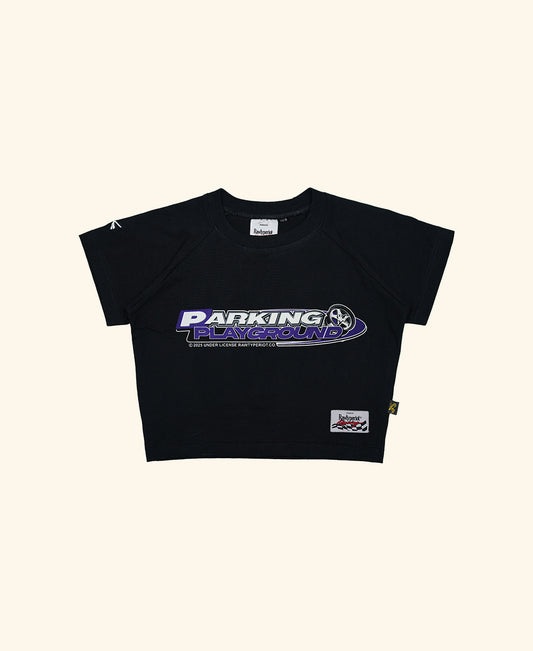RAWTYPE RIOT Parking Playground Crop Tee - Black (Women)