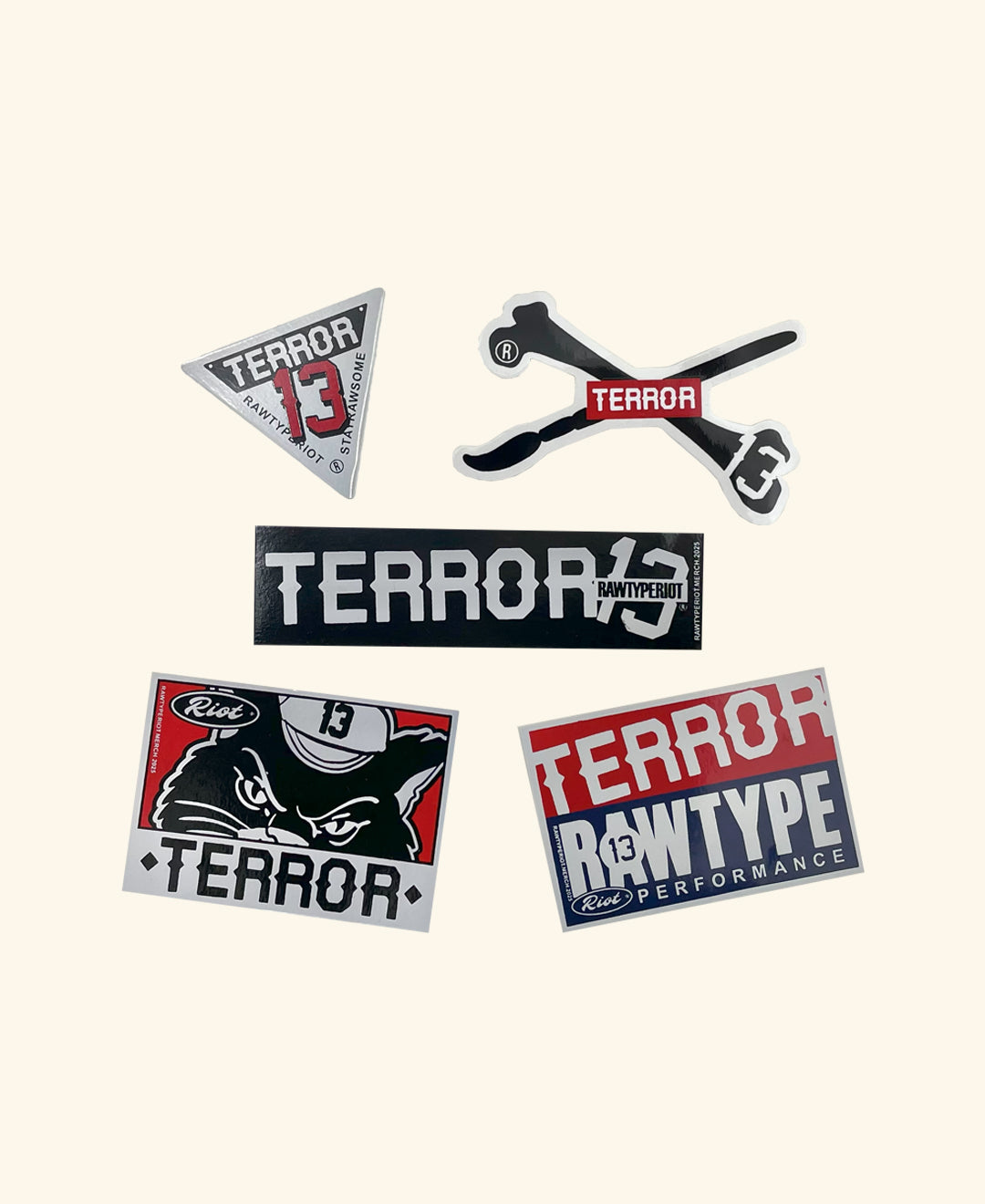 RAWTYPE RIOT Sticker Pack - Terror X RTR