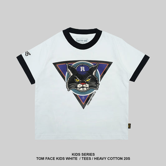 TOM FACE KIDS TEES - WHITE