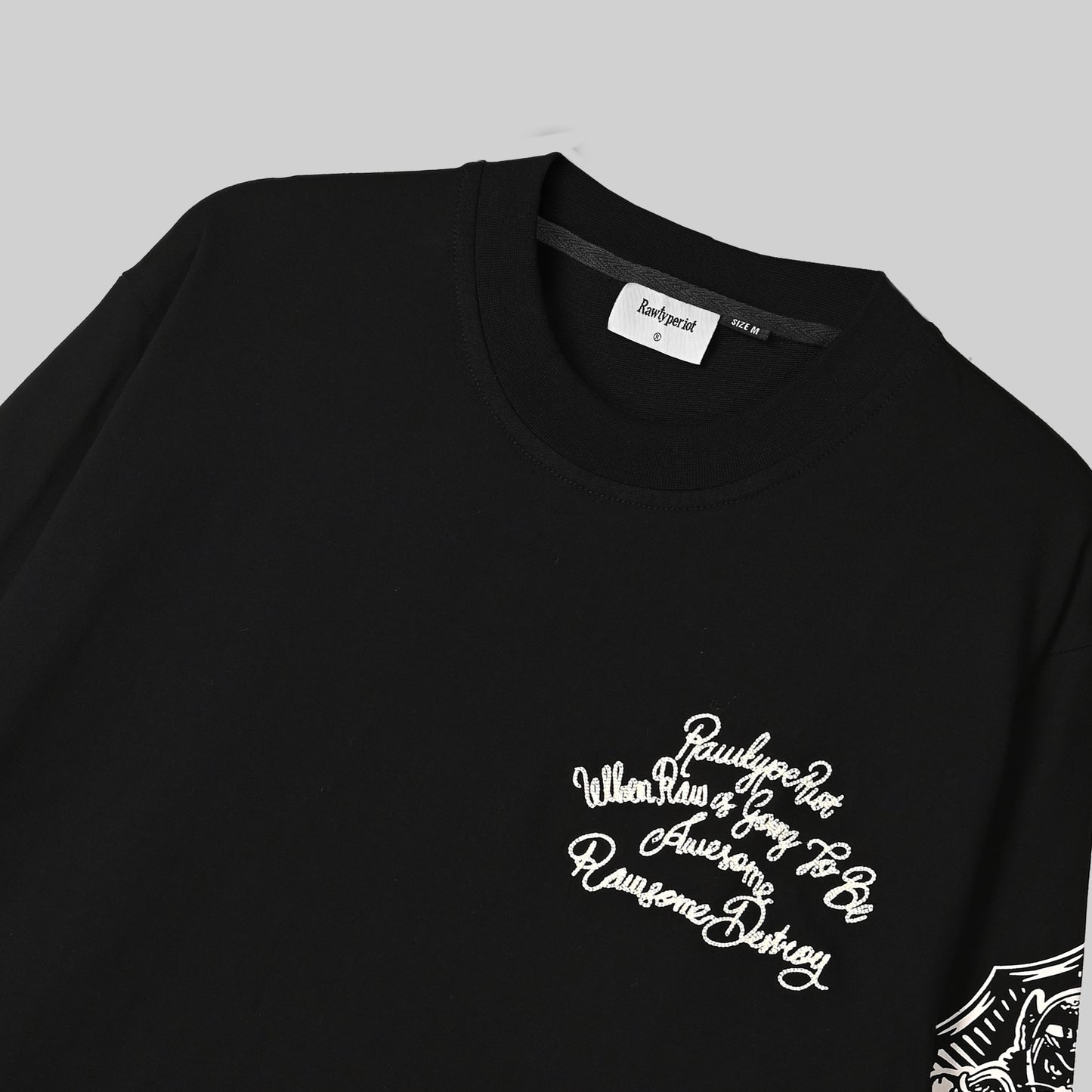 TOM RIDE EMBROIDERY LS - BLACK