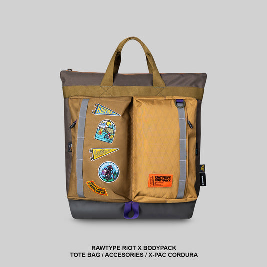 Totebag Rawtype Riot  X Bodypack - Brown