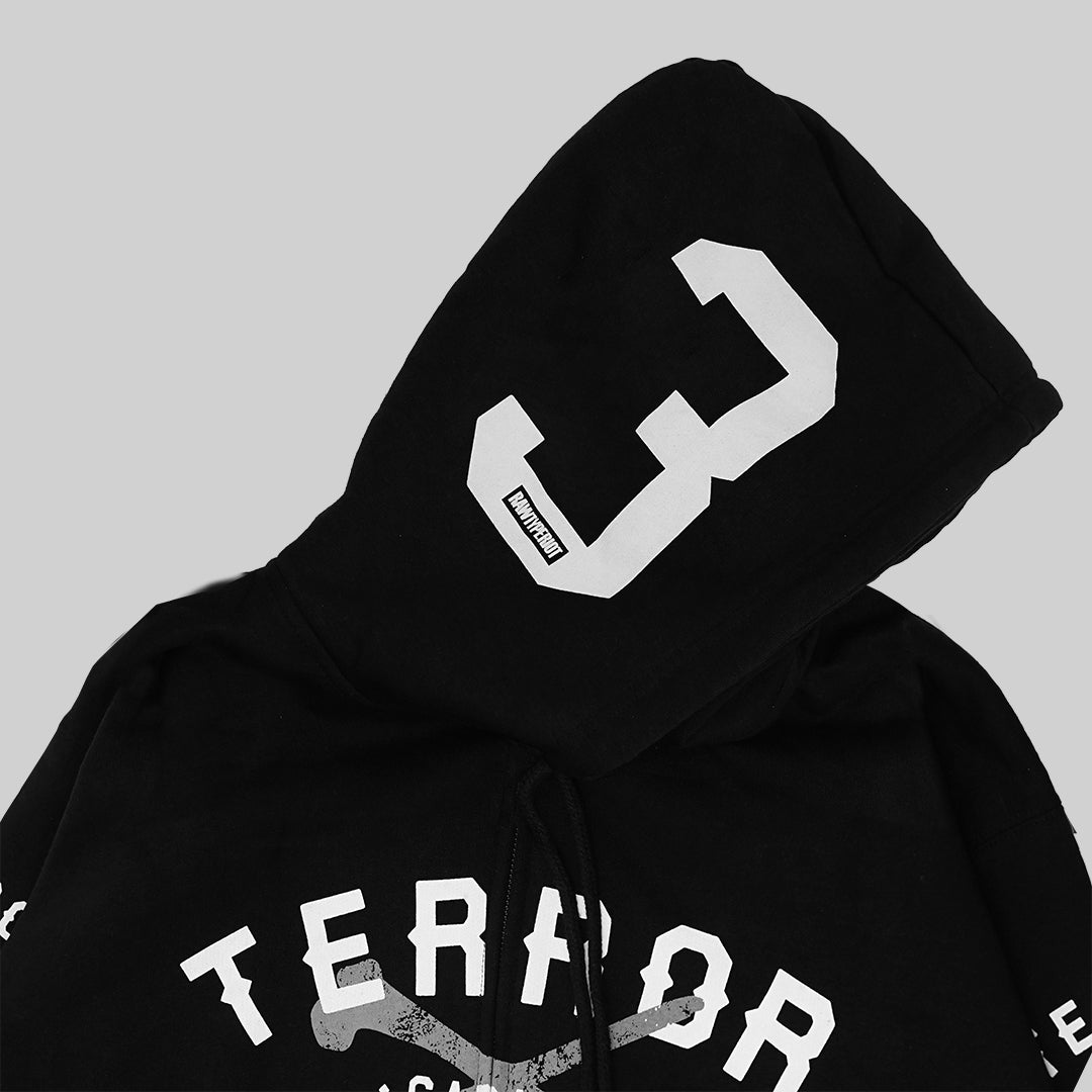 RAWTYPE RIOT Hood - Terror X RTR - Zipper Hoodie Black