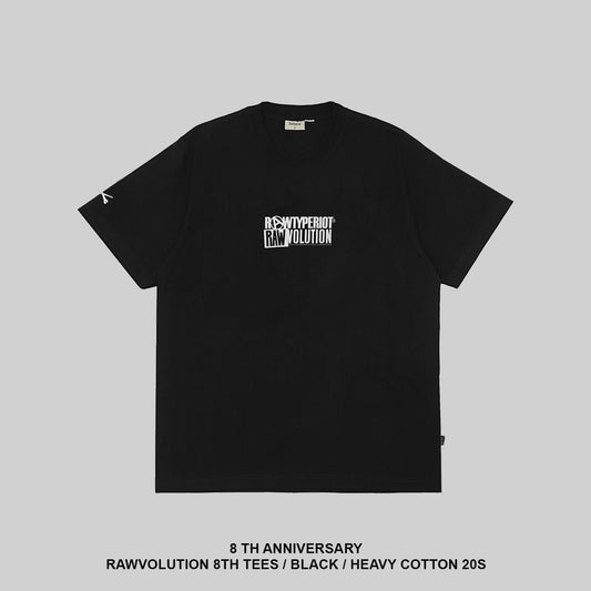 RAWTYPE RIOT Rawvolution 8Th Tees - Black