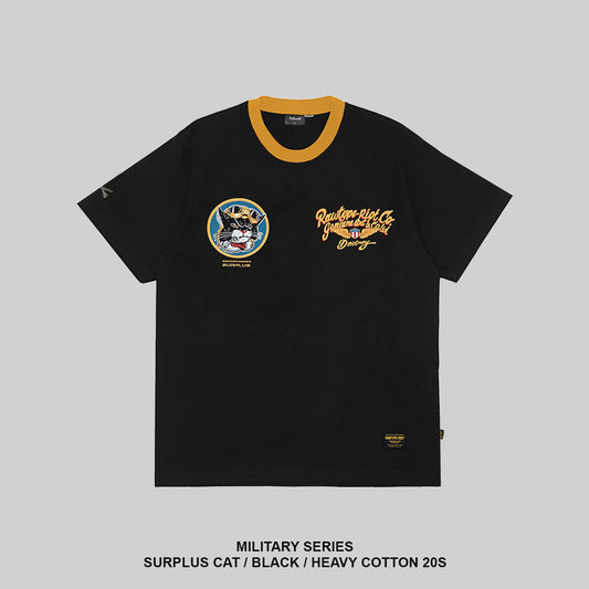 RAWTYPE RIOT Surplus Cat Tee - Black
