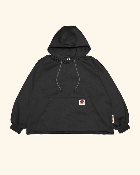 RAWTYPE RIOT Blank Hoodi Boxy - Dark Grey