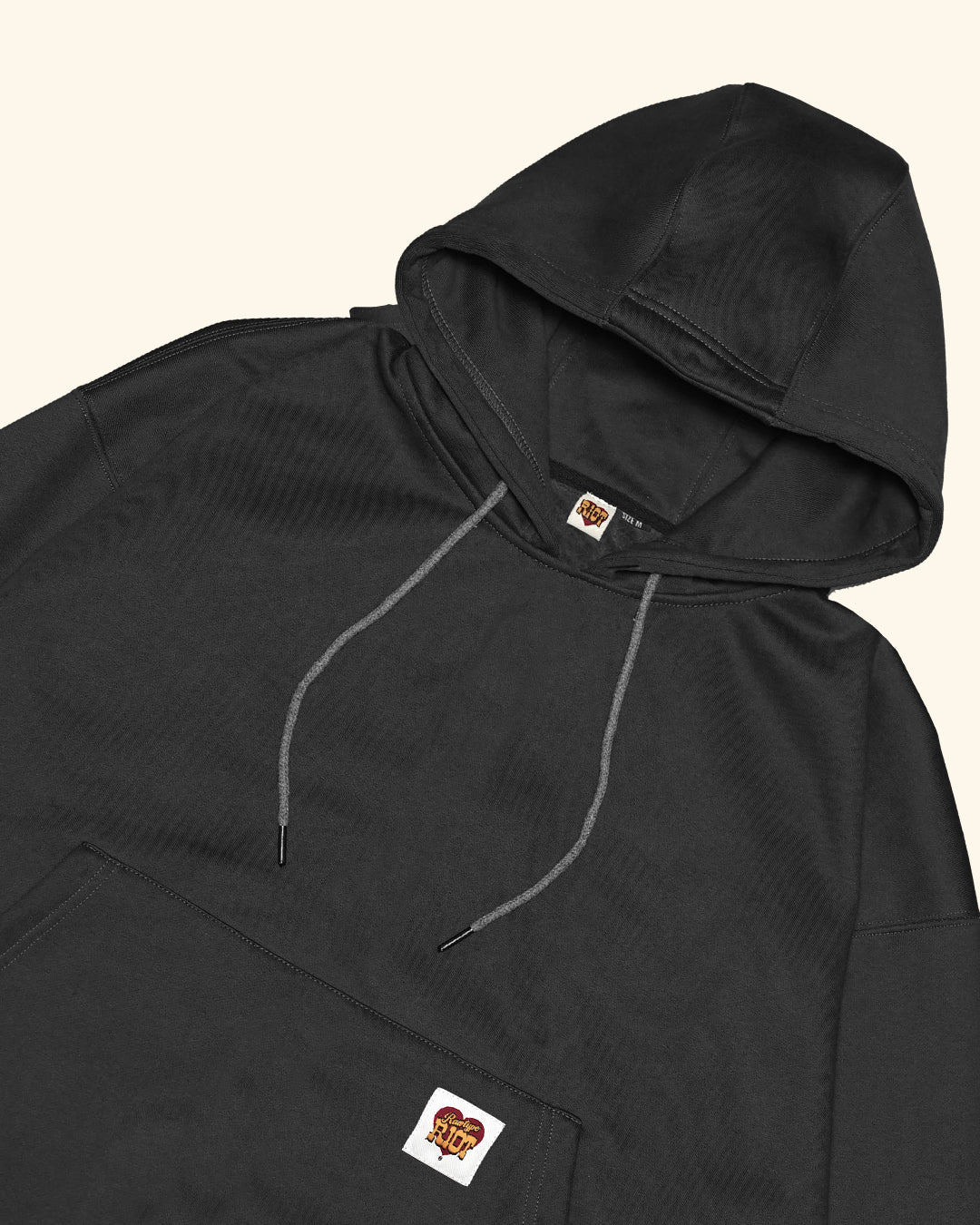 RAWTYPE RIOT Blank Hoodi Boxy - Dark Grey