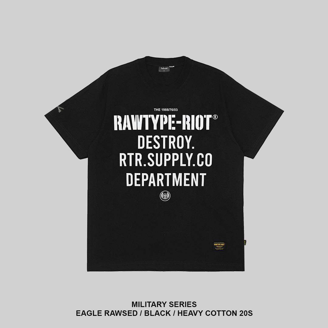 RAWTYPE RIOT Eagle Rawsed Tee - Black