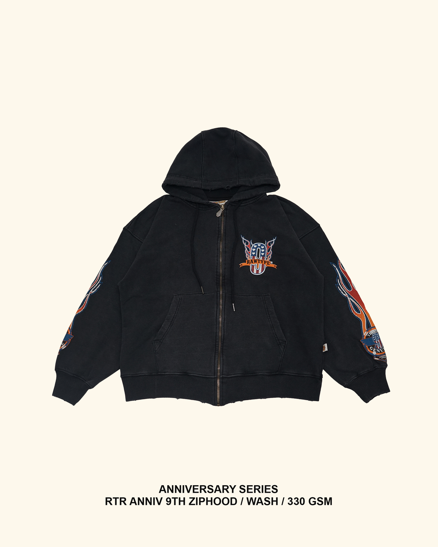 RAWTYPE RIOT Rtr Anniv 9Th Ziphood - Black