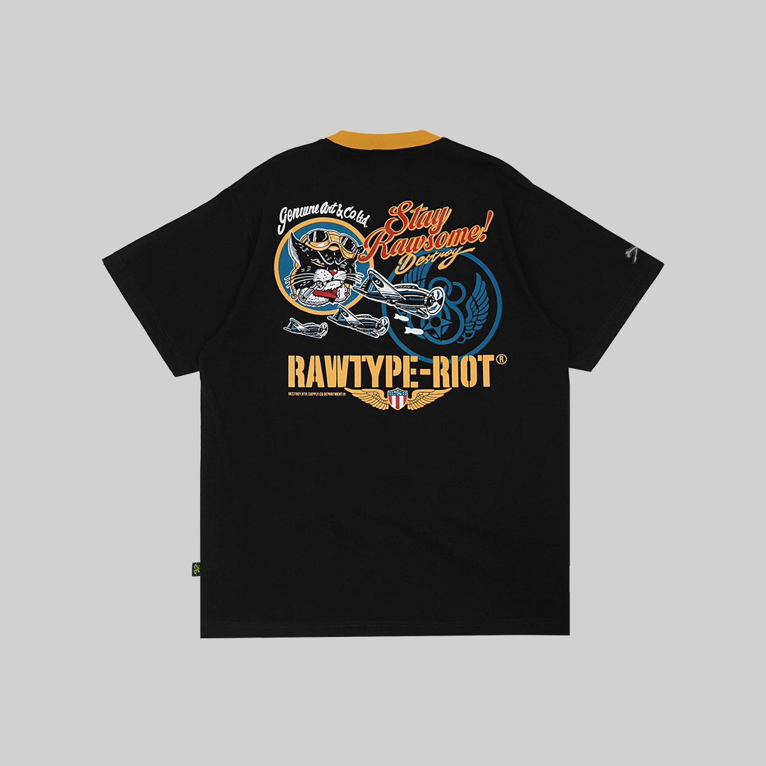 RAWTYPE RIOT Surplus Cat Tee - Black