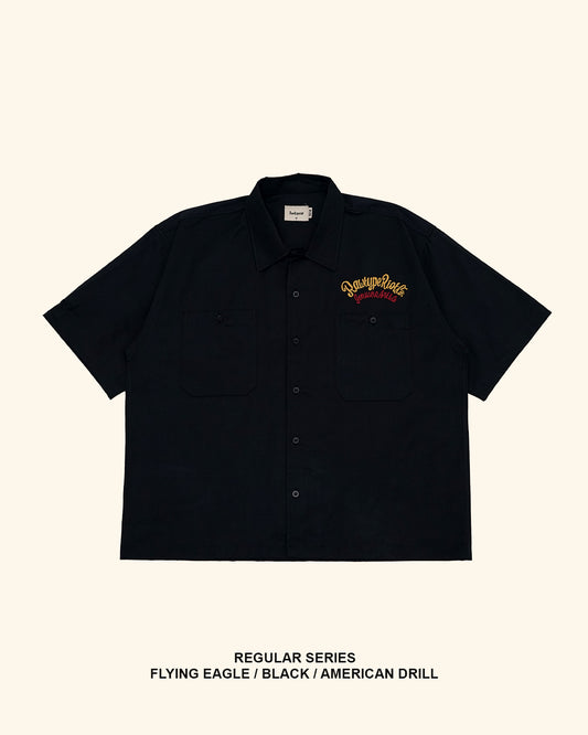 RAWTYPE RIOT Flying Eagle Work Shirt - Black
