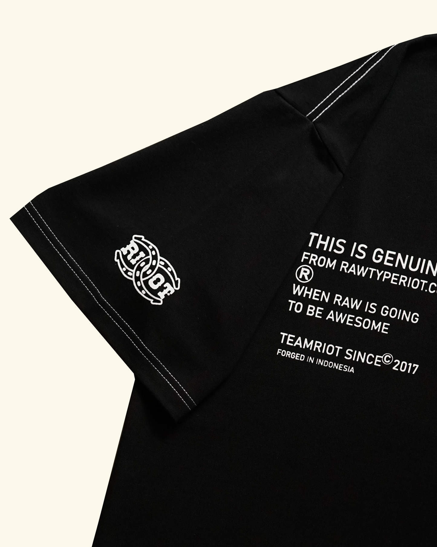 RAWTYPE RIOT Team Riot Tees - Black