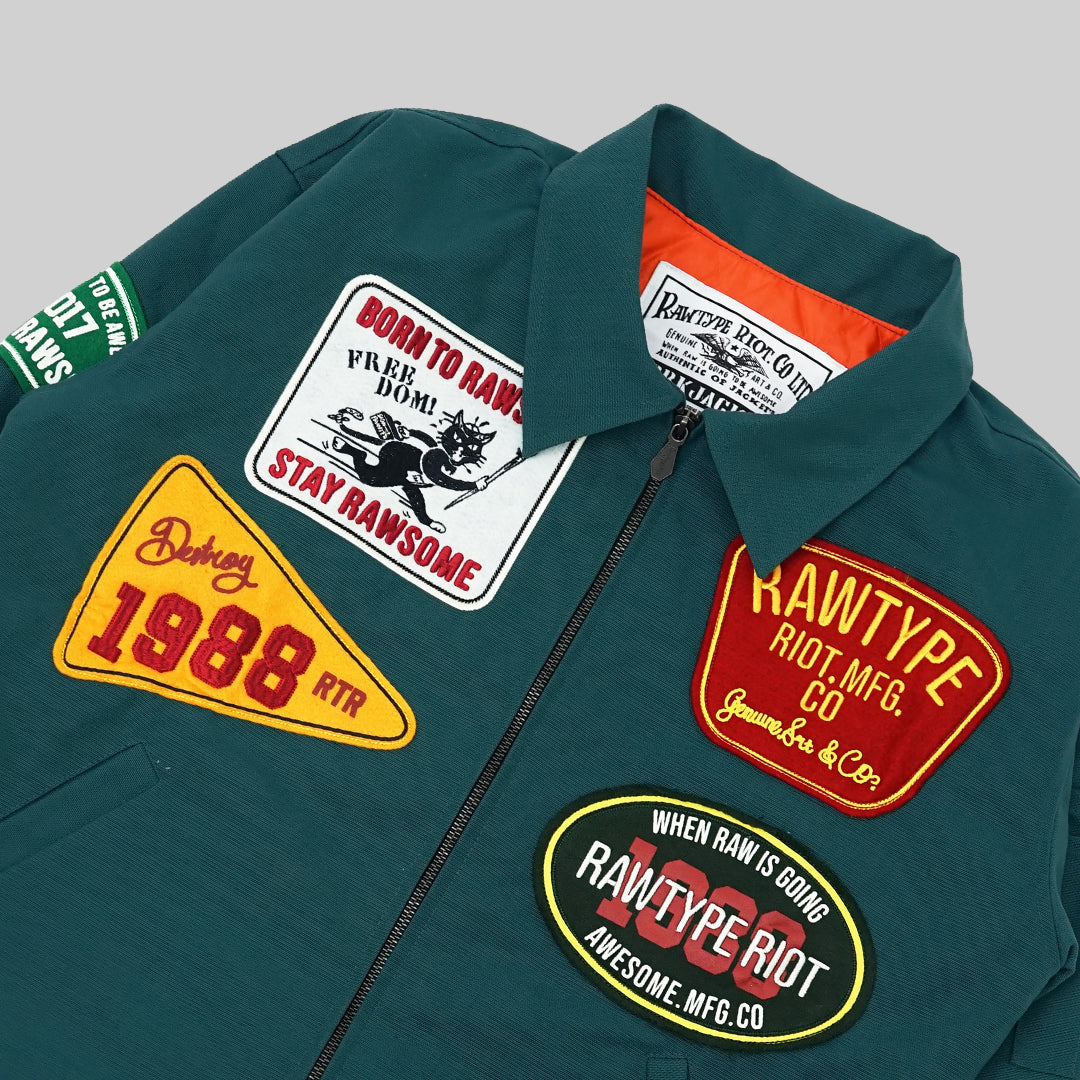 RAWTYPE RIOT BTR Patches Work Jacket - Green