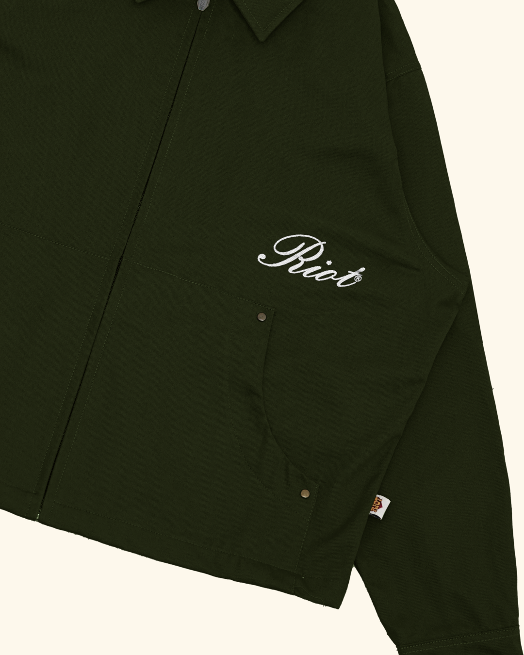 RAWTYPE RIOT Basic Chainstitch wj - Dark Green