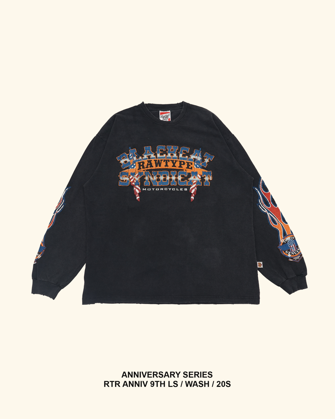 RAWTYPE RIOT RTR Anniv 9Th Long Sleeve - Black