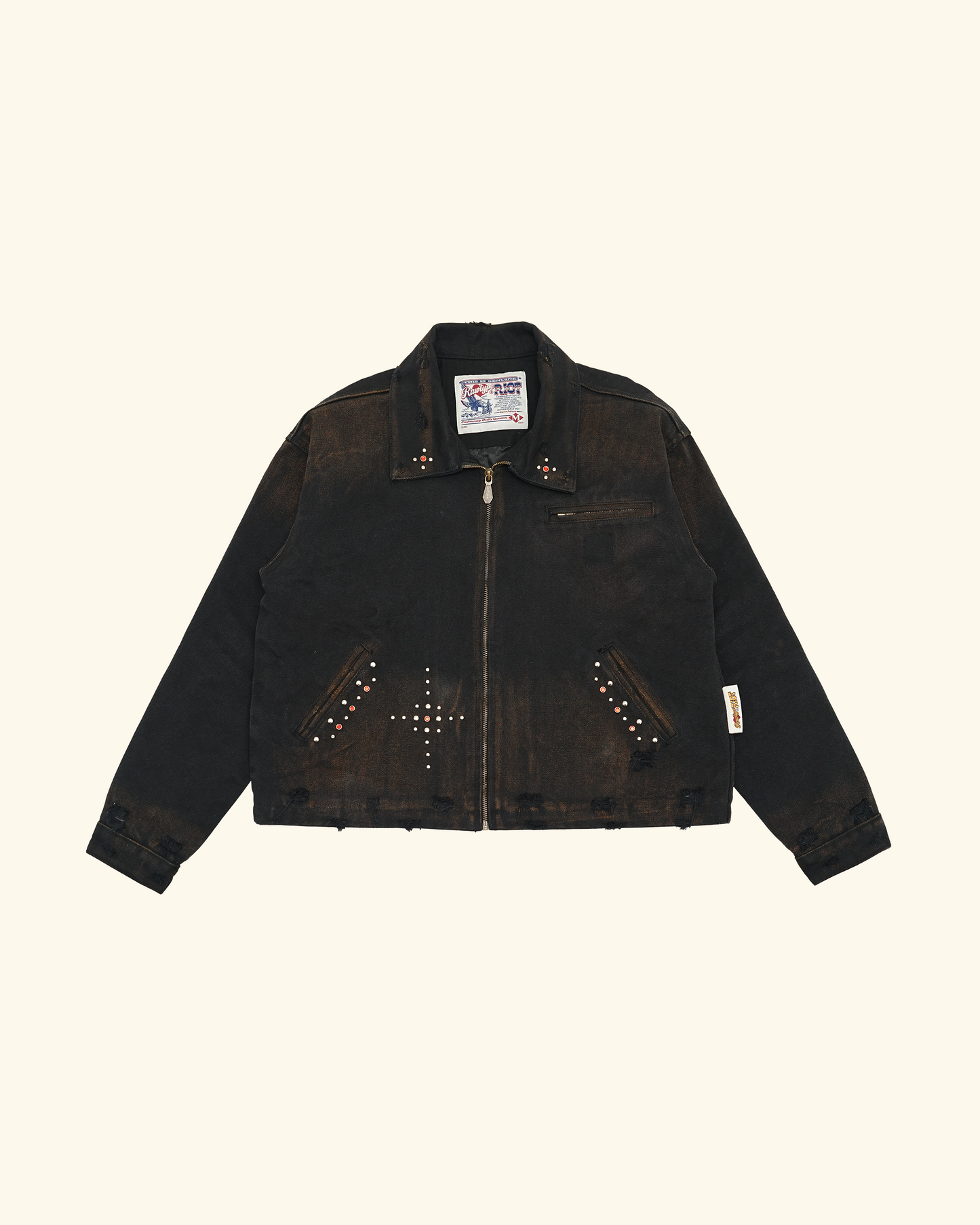 RAWTYPE RIOT Riot Distressed Work Jacket - Black